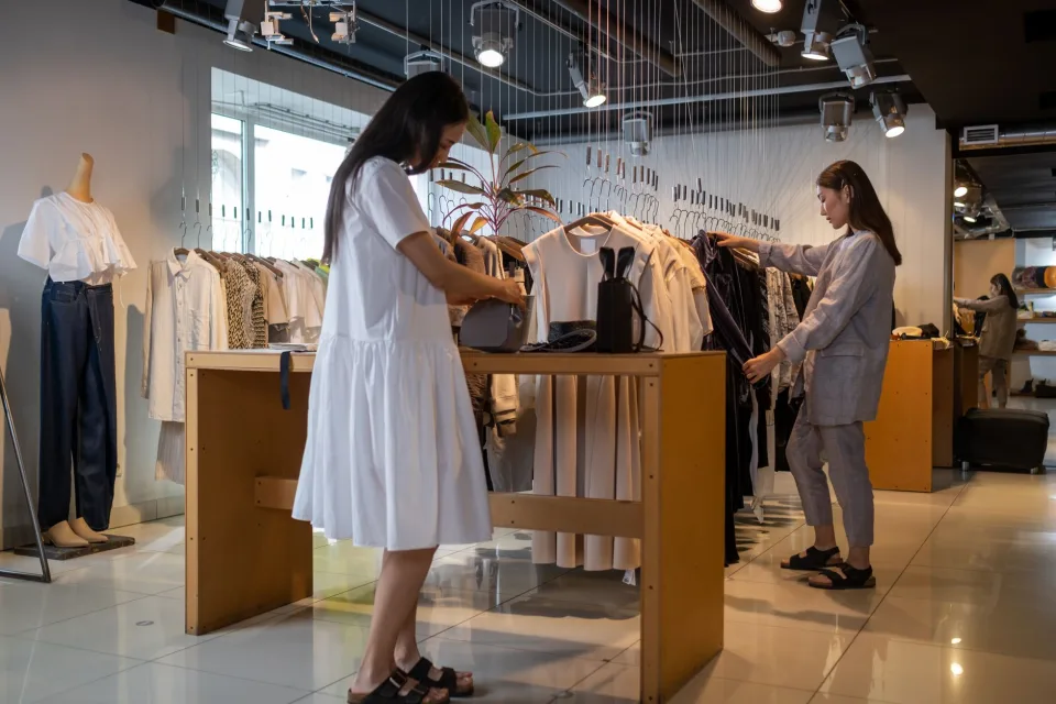 Khu trưng bày áo quần